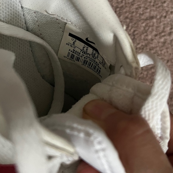 Nike Cortez White Sneakers with Red and Blue Detail - Picture 4 of 4